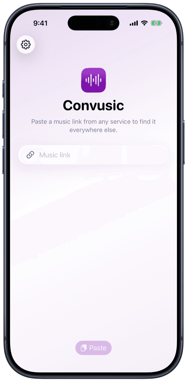 The Convusic app on iPhone
